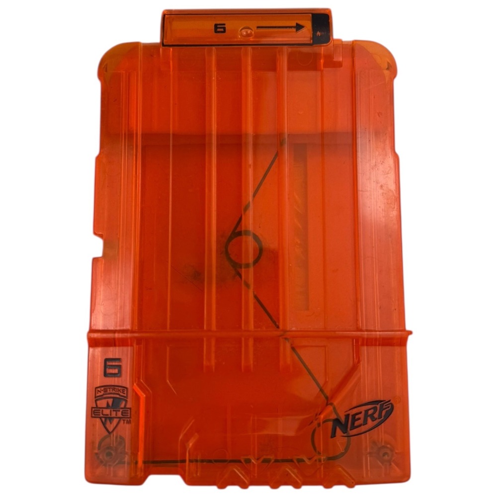 Nerf N-Strike Elite 6-Dart Clip System Magazine‎ Orange See-Through B20Q